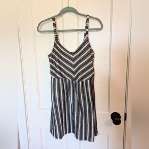 Striped casual mini dress